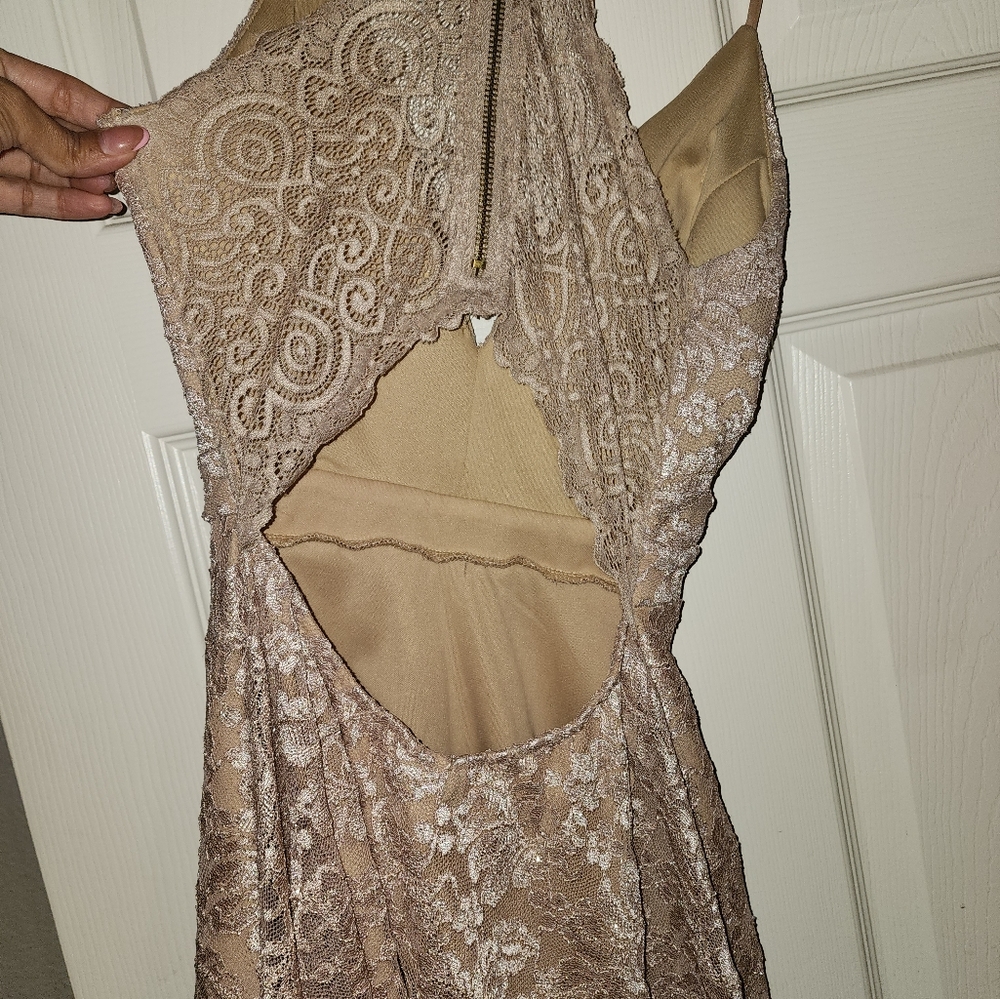 Gold champagne dress Small
